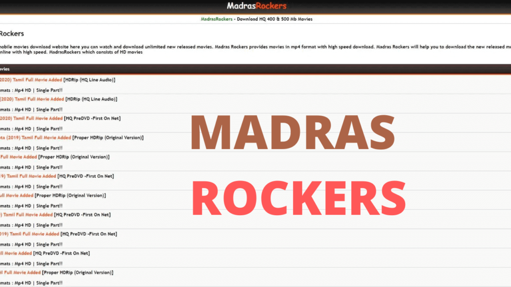 Madrasrockers-Free Tamil, Telugu Movies Download 2022 Madrasrockers